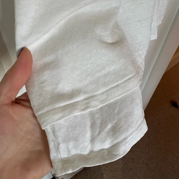 Maje Riam 100% Linen Sundress White Eyelet Scoop Neck Layered Skirt - Picture 9 of 11